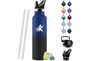 HoneyHolly Borraccia Termica 750 ML, Senza BPA, Bottiglia Termica, Sottovuoto a Doppia Parete, Borracce Termiche, 18/8 Acciaio Inox, Borraccia con Cannuccia, Termos per Palestra, Sport, Bici