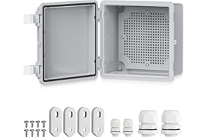 EYPINS Caja Estanca Exterior Electrica Impermeable IP67, Cuadro Eléctrico Superficie con Carcasa Plástico ABS, Cajas de Empalmes 15 * 15 * 9cm, Blanco