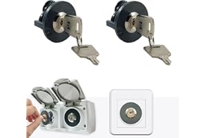 Shuokang Steckdosenschloss, Stromdiebstahl verhindern, Stromkosten sparen; Verhindert Kontakt von Kindern, Haustieren mit elektrischen Geräten. Im Innen- und Außenbereich weit verbreitet, 2er-Pack