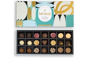 Love Cocoa Chocolate Patisserie Box Collection - Luxury Gift Box of 21 Chocolates, 11 Assorted Flavours, 250g - Perfect For Birthdays, Anniversaries, Christmas, Easter & Gifts