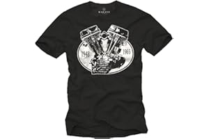 MAKAYA Biker T-Shirt Homme Panhead Chopper Moto Motard