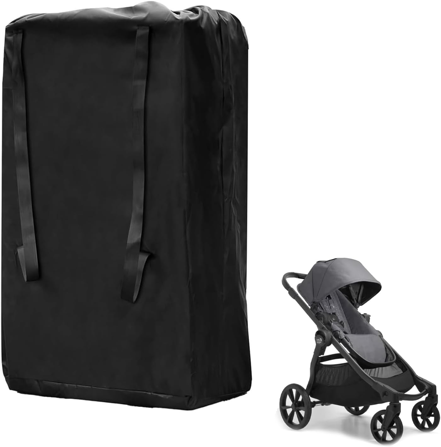Bolsa Carro Bebe,Universal Bolsa de Transporte Cochecito Bebé Bolsas Impermeable de Viaje para Avión,Bolsas de Viaje para Cochecito,Impermeable Funda Silla Paseo para Coche Infantil, con Correa,Negro