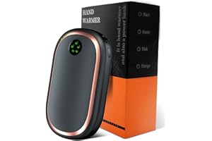 NEIALLA Hand Warmers Rechargeable, 10000mAh Electric Pocket Hand warmer with 3 Heat Levels Long Heating Reusable USB Hand Warmer/Power Bank 2S Fast Heating Heat for Raynauds, Arthritis, Outdoor Winter Sports