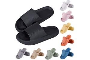 Menore Slippers Women Slides Men Quick Drying Flip Flops Non-Slip Sandals Summer Beach Pool Pillow Sliders Indoor Outdoor