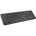 Heden Wired USB AZERTY Keyboard 108 Keys in Black