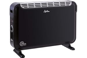 JATA C214T - Convecteur avec interrupteur pour fonction turbo - 3 puissances de chaleur (750-1250 - 2000 W) - Sans odeur - Silencieux - Thermostat réglable de température - 57 x 20 x 42 cm