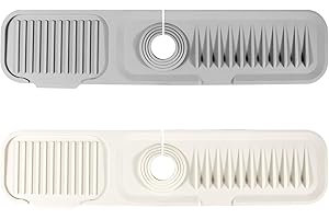 YiliYa 2PCS Alfombrilla de Grifo de Silicona, Alfombrilla de Goteo, Alfombrilla de Silicona para Grifo, protección contra Salpicaduras para encimera, Fregadero, Cocina, Autocaravana, baño, Bar