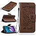 Produktbild Nancen Samsung Galaxy J3 2015 2016 / SM-J310F SM-J320F (5,0 Zoll) Hülle, [Bär - Don't Touch My Phone] Serie Weich Leder Handyhülle Tasche Wallet Flip Case Book Cover Etui, Niedlich Bär Muster Design Ledertasche Lederhülle Schutzhülle mit Standfunktion Brieftasche und Kartenfächer