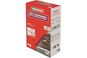 PAREXLANKO - Joint traditionnel pour plaquette de parement - Pierre - Joints jusqu’à 3 cm de large sur tous types de plaquettes, briquettes et pierres de parement - Murs intérieurs et extérieurs - 5kg