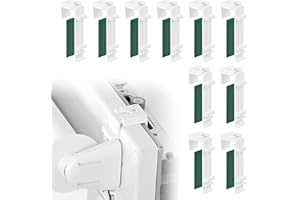 YILANJIN 10 Pcs Roller Blind Fittings, Adhesive Clamping Bracket Set, No Drilling, Double Roller Blinds Hanging and fastening to Sashes, For Most Roller Blinds Double Roller Blinds Hanging