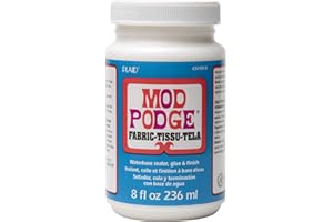 Mod Podge, Water-based Fabric Glue, Sealer and Finish, Transparent, 236 ml Bottle