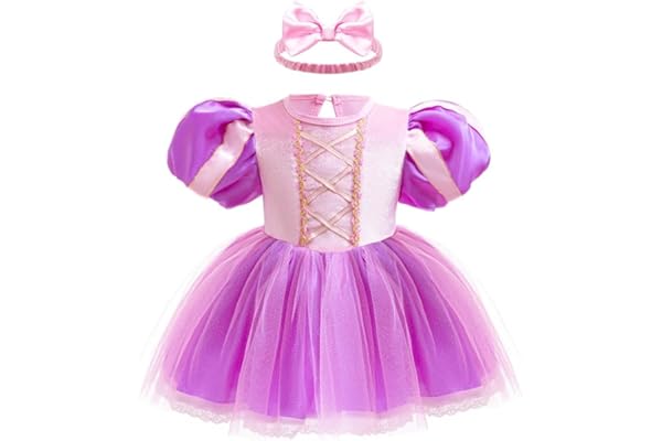 Lito Angels Disfraz de Princesa para Bebé Niñas Body Mono Mamelucos Onesie Vestido con Diadema