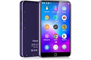 MP3 Player mit Bluetooth und WiFi, Fanvace 4" Full Touch Screen MP4 Player, Kinder Musik Player mit Lautsprechern, Android 9.0 MTK 8 Core ，mit Spotify Kids, Audible, Deezer, Play Store