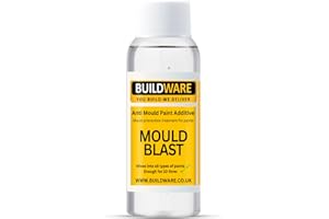 BUILDWARE Anti Mould Paint Additive 50ml Concentrate to Make 10L of Emulsion - Bathroom Ceiling Mould Treatment for Walls Prevention Anti Condensation & Damp Paint, Provides up to 5 Years of Mould Resistance