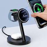 KPON iPhone Ladestation Magsafe 3 in 1 für Apple Watch und AirPods | Magsafe Ladegerät & Wireless Charger für Apple Charging 
