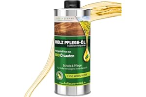 HeliaCARE Holzöl farblos "Fine Woodwork" - BIO Holzpflegeöl - Nachhaltiges Holz Öl aus Deutschland für natürliche Holzpflege - Möbelöl als Holzschutz für alle Holzarten (750ml)