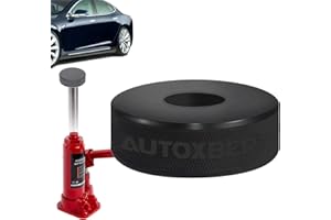 AUTOXBERT Hydraulic Bottle Jack Pad Adapter Rubber Slotted Protection 25mm Hole On Bottom Support Block Car Lift Tool for Most 3/4 Ton Bottle Jacks Jacking Points Universal Repair