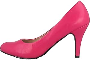 Andrés Machado - Eleganti décolleté retrò per Donna/Adolescente per L'Estate e l'inverno - AM.422 - Punta Arrotondata in Ecopelle - Tacchi Medi Sottili - Taglie della EU 32 a la 46