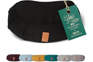 ‎#DOYOURYOGA #DoYourYoga Zafu half-moon cushion "Ganesh" filled with organic spelt husks or organic buckwheat husks | washable cover | 45 x 30 x 14 cm | meditation, seat, rondo cushion for yin yoga