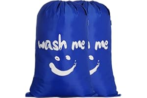 Ihomagic - Lote de 2 grandes bolsas de ropa para ropa de cama, plegable, bolsa de almacenamiento ligera, portátil de gran capacidad, 120 l, para ropa sucia manta nórdica para viaje, bolsa de hotel,