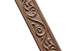 Puupaa Wandverkleidung, Sockelleiste, 3D-geprägter Schaumstoff, Wandbordüre, Aufkleber, Zierleiste, selbstklebend, DIY-Dekoration, Wand, für Badezimmer, Küche, Türrahmen, TV-Hintergrund, braun