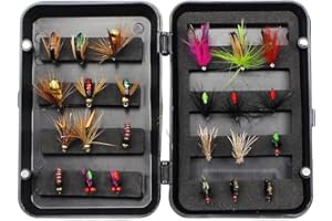 GETTIMORE Premium Fly Fishing Flies Collection 3224pcs for Salmon, Trout, For Bass (C-24PCS)
