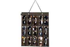RZMAYIS Sunglasses Organizer Storage Wall Mounted Hanging Sunglasses Organiser 15 Slots Glasses Storage Organizer Holder