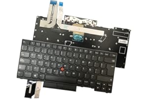 ZAHARA Teclado Español, ES Teclado Negro no retroiluminado para Lenovo ThinkPad Serie E480 E495 L480 T480s
