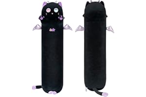 Mewaii 90CM Largo Gato de Peluche Almohada Suave de Gato de Animales Muñecas de Peluche Gato Almohada Juguetes Regalo para Niños