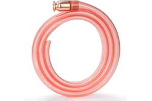 drado Schüttelpumpe Benzin 1.8 Meter Lang, 3/4 Zoll Pumpschlauch Schüttelschlauch, Ansaugschlauch Schlauchpumpe Für Gas/Benzin/Kraftstoff/Wasser/Diesel(Orange)