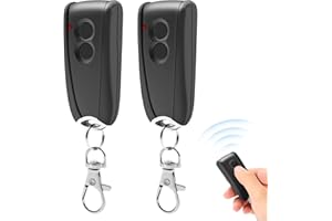 LUIRSAY Juego de 2 mandos a distancia para Hormann, mando a distancia para puerta EcoStar RSC2-433, RSE2-433, RSZ1-433, 2 canales, transmisor manual para Hormann EcoStar 500/700/800 para Portronic D2500/D5000