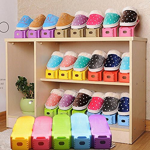 cosycody Shoe Organizer Free Standing Shoe Racks Slots Space Saving Rack Holde(10pcs-Black)