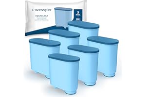 ‎WESSPER Wessper Wasserfilter kompatibel mit Philips AquaClean CA6903/10, CA6903/22, Saeco und Philips Kaffeevollautomaten – Reduziert Kalk & Chlor, verbessert Kaffeegeschmack, 6er Pack Filterpatronen