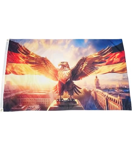 Deutschland-Fahne Ohne Adler, 1,5x0,9 M – Aus Polyester Mit Ösen