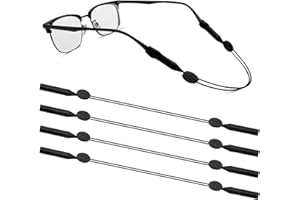 SCROLIEY 4 Pezzi Cinturini Regolabili per Occhiali, Cordino per Occhiali,Cinghie Impermeabile per Occhiali Sportivi, Cinturino per Occhiali Sportivi per Donne, Bambini, Uomini