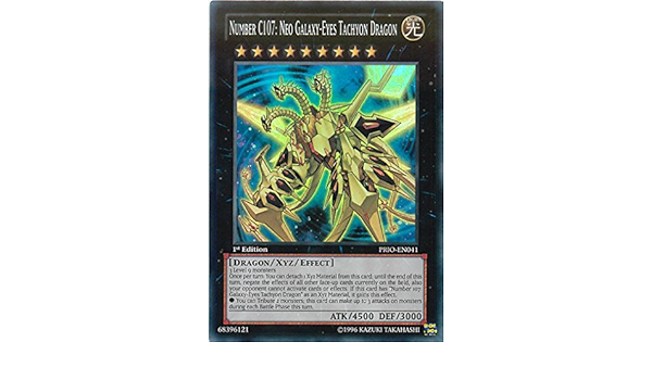 Yugioh Number C107 Neo Galaxy Eyes Tachyon Dragon Prio En041 Super Rare 1st Ed By Yugioh Amazon De Spielzeug