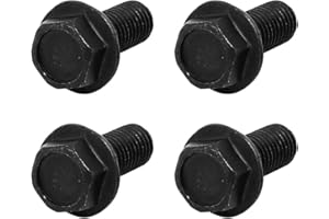 METALLIXITY Flangiata Esagonale Testa Bulloni (M7x17mm) 4pz Sinistra Mano Esagono Bullone Inversione Filettatura Vite - per Casa Costruzione Macchine Elementi Fissaggio