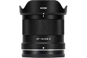 VILTROX 14mm f4.0 Z, AF 14mm f4.0 Air Z Mount Lens per Nikon, Obiettivo Auto Fcous Full frame Ultra grandangolare per Nikon Z5 II Z50 II Z30 ZFC Z5 Z6 II Z7 II Z6 III Z9 Z8 ZF Z6 Z50 Z7 ZR