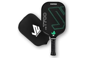 Pickleball Paddle, T700 Raw Carbon Fiber Pickleball Paddle, Thermoformed Pickleball Racket with 16 MM Polypropylene Honeycomb Core, Non Slip Grip USAPA Approved (X PRO - Green Control)