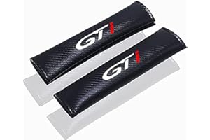 EAGLEG 2 Pièces Voiture ProtèGe Ceinture SéCurité Coussin pour Peu-geot GT GTI GT Line, Protections Épaulettes de Ceinture de Sécurité en Fibre Carbone Amovible Interior Accessories, GTI