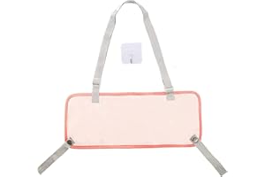 HANQ Poggiapiedi per seggiolone, regolabile antiscivolo, poggiapiedi in tessuto per seggiolone, tappetino per piede lavorato a maglia, compatibile con il seggiolone Ikea (rosa)