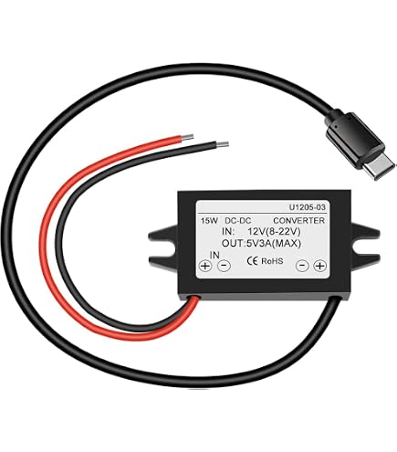 Greluma Convertisseur DC 12V/24V Vers 9V 5A - Réducteur Tension 45W, Protection Intégrée, Pour Voiture, Camping-Car, Solaire