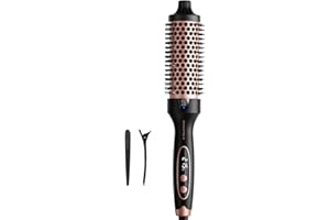 Wavytalk Thermal Brush, Blowout Boost, 38mm Spazzola Rotonda Termica Elettrica Ionica, Per Ricci Naturali, Non Per Asciugatura, 5 Regolazioni Di Temperatura, Doppia Tensione, Spina Euro, Oro Rosa