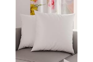 PETTI ARTIGIANI ITALIANI - Par de Fundas de Almohada 45x45 cm, Pareja de Funda de Cojín Lisas Blanco, 100% Microfibra Hipoalergénica, Made in Italy