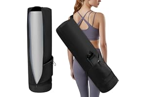 Aucuu Bolsa Gimnasio Grande, Bolsa Grande para Esterilla de Yoga con Compartimento Húmedo Independiente, Bolsa Yoga Esterilla Mujeres de Correas Ajustables y Bolsillos Multifuncionales con Cremallera
