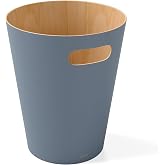 Corbeille à Papier UMBRA Skinny - Anthracite - Capacité 7.8 Litres - Design Élégant Et Fin - Pour Bureau, Salle De Bain