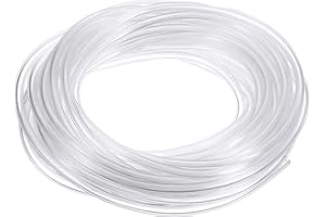 QUARKZMAN Tube en PVC, 1mm ID x 2mm OD - Tuyau d'eau en vinyle transparent de 13 pieds de long, léger, flexible en plastique pour l'aquaponie, le tuyau d'air, l'irrigation