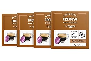 by Amazon Capsule A Modo Mio Cremoso tostatura media, 64 unità, 4 Confezioni da 16 (precedentemente marchio Happy Belly)