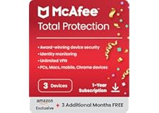 McAfee Total Protection 2023 Amazon Exclusive | 3 Device | Antivirus Internet Security Software | VPN, Password Manager | 12 