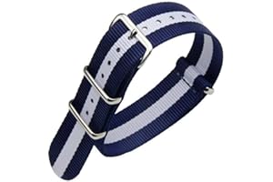FOUUA Cinturini per orologi in nylon Stile Nato Scelta di colore, lunghezza e larghezza 16mm 18mm 20mm 22mm 24mm Cinturini balistici di ricambio per uomo Donna